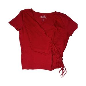 Red Wrap Baby Tee